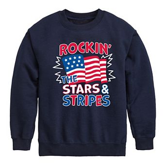Boys 8-20 Rockin' The Stars & Stripes Fleece Sweatshirt