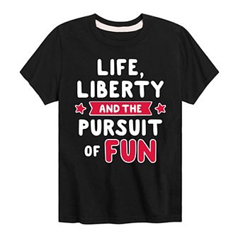 Boys 8-20 Life Liberty & The Pursuit Of Fun Graphic Tee