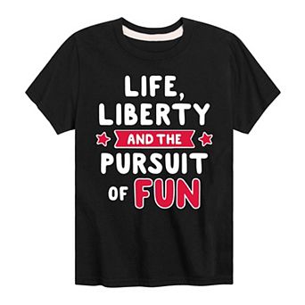 Boys 8-20 Life Liberty & The Pursuit Of Fun Graphic Tee