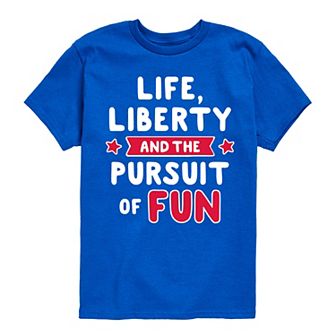 Boys 8-20 Life Liberty & The Pursuit Of Fun Graphic Tee