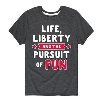 Boys 8-20 Life Liberty & The Pursuit Of Fun Graphic Tee