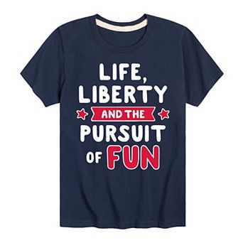 Boys 8-20 Life Liberty & The Pursuit Of Fun Graphic Tee