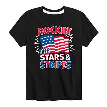 Boys 8-20 Rockin' The Stars & Stripes Graphic Tee