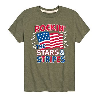 Boys 8-20 Rockin' The Stars & Stripes Graphic Tee