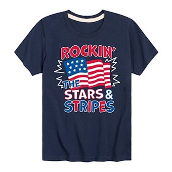 Boys 8-20 Rockin' The Stars & Stripes Graphic Tee