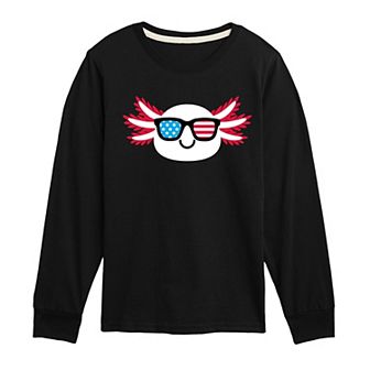 Boys 8-20 American Sunglasses Axolotl Long Sleeve Graphic Tee