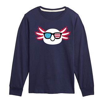 Boys 8-20 American Sunglasses Axolotl Long Sleeve Graphic Tee