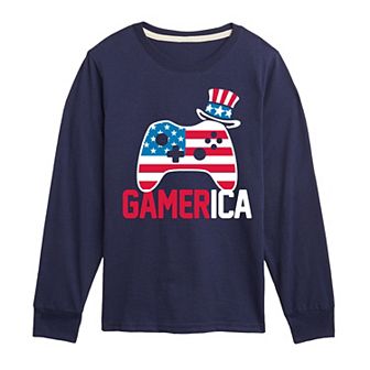 Boys 8-20 Gamerica Long Sleeve Long Sleeve Graphic Tee