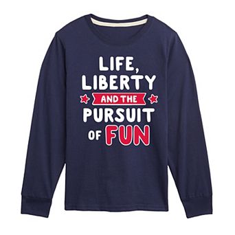 Boys 8-20 Life Liberty & The Pursuit Of Fun Long Sleeve Graphic Tee