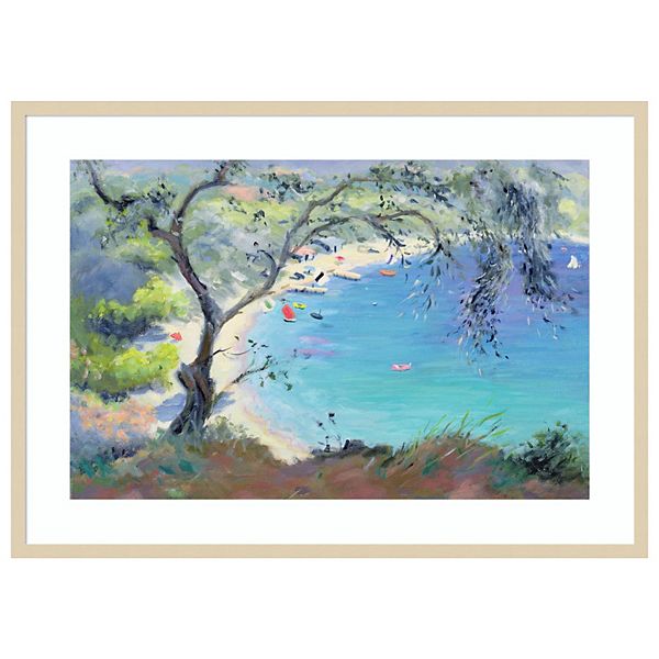 Lichnos Bay Epirus Greece By Anne Durham Wood Framed Wall Art Print