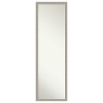 Woodgrain Stripe Wood Non-beveled On The Door Mirror Full Length Mirror
