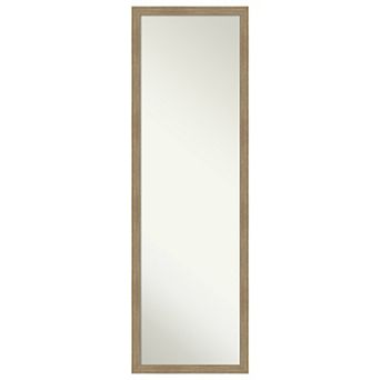 Woodgrain Stripe Wood Non-beveled On The Door Mirror Full Length Mirror