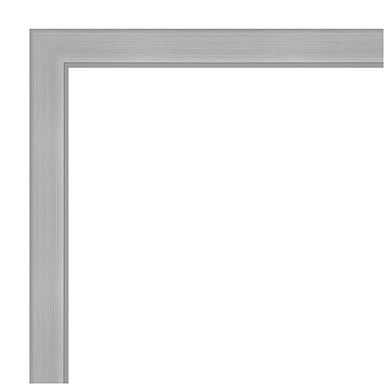 Vista Brushed Nickel Narrow Picture Frame, Photo Frame, Art Frame - Matted