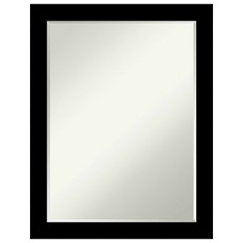 Basic Narrow Petite-bevel Wood Bathroom Wall Mirror