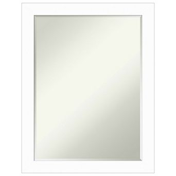 Basic Narrow Petite-bevel Wood Bathroom Wall Mirror