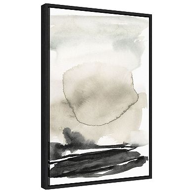 Ebony Horizon Triptych Ii By Jennifer Goldberger Framed Canvas Wall Art Print