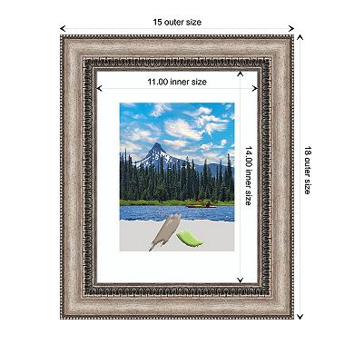 Lyla Ornate Silver Picture Frame, Photo Frame, Art Frame - Matted