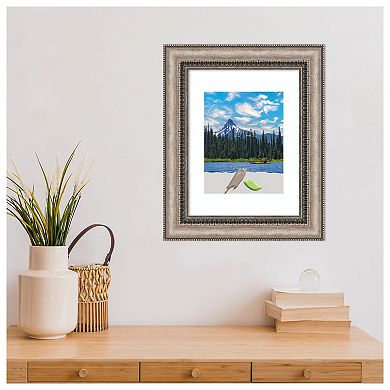 Lyla Ornate Silver Picture Frame, Photo Frame, Art Frame - Matted