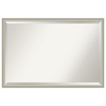 Florence Silver Beveled Framed Bathroom Wall Mirror