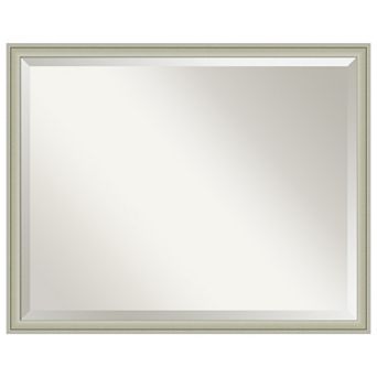 Florence Silver Beveled Framed Bathroom Wall Mirror