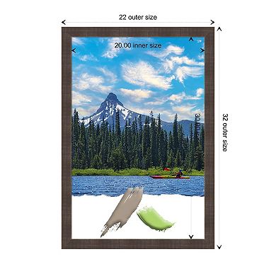 Whiskey Brown Rustic Wood Picture Frame, Photo Frame, Art Frame