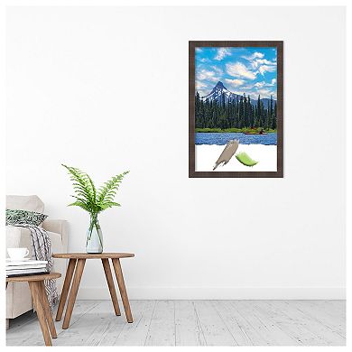 Whiskey Brown Rustic Wood Picture Frame, Photo Frame, Art Frame