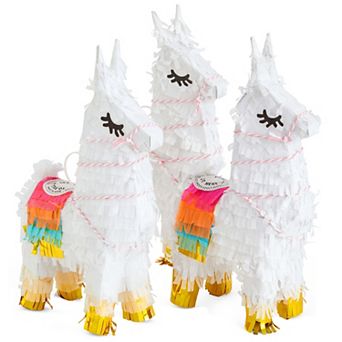 3 Pack Mini Llama Pinatas For Birthday Party, Cinco De Mayo Fiesta, 5x2x10 In
