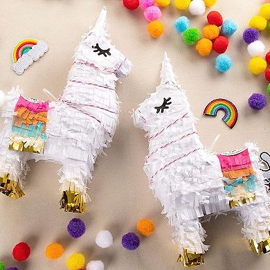 3 Pack Mini Llama Pinatas For Birthday Party, Cinco De Mayo Fiesta, 5x2x10 In