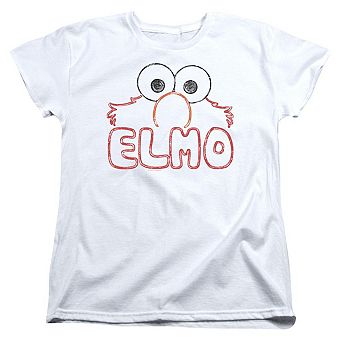 Sesame Street Elmo Letters Short Sleeve Womens Tee