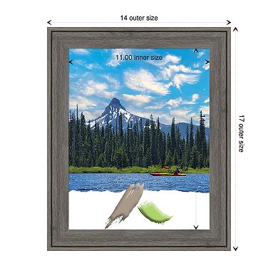 Regis Barnwood Grey Narrow Wood Picture Frame, Photo Frame, Art Frame