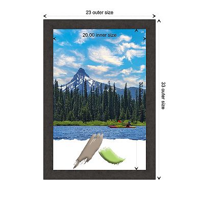 Rustic Plank Espresso Narrow Picture Frame, Photo Frame, Art Frame