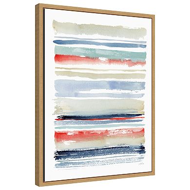 Nautical Stripes By Katrina Pete Framed Canvas Wall Art Print
