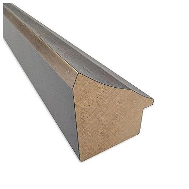 Angled Metallic Rainbow Non-beveled Wood Bathroom Wall Mirror