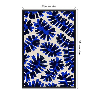 Modern Leaf Motif I By Baxter Mill Archive Framed Canvas Wall Art Print