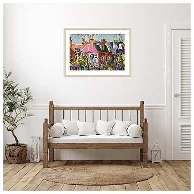 Relaxing In The Herb Garden Greenwich Park London By Frances Treanor Wood Framed Wall Art Print