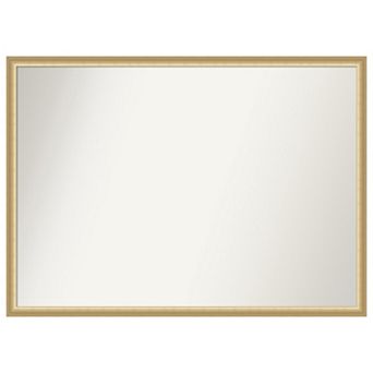 Florence Gold Non-beveled Bathroom Wall Mirror