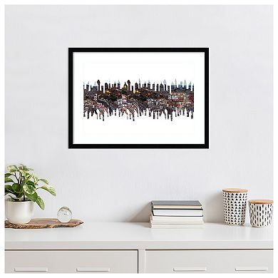 City Phantoms By Charlotte Orr Wood Framed Wall Art Print