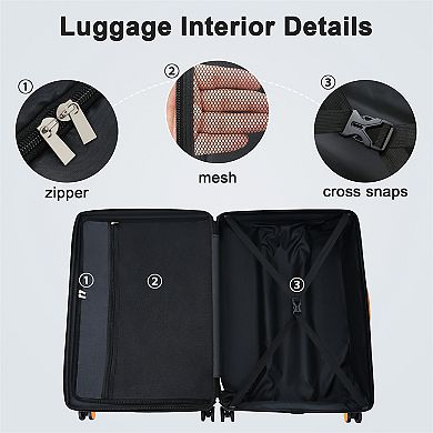 1 Piece Luggage Hardside Spinner Suitcase With Tsa Lock