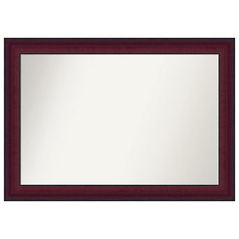 Canterbury Cherry Non-beveled Wood Bathroom Wall Mirror