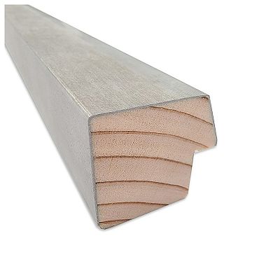 Two Tone Silver Non-beveled Wood Bathroom Wall Mirror