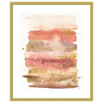 Desert Blooms Abstract Ii By Laura Marshall Wood Framed Wall Art Print