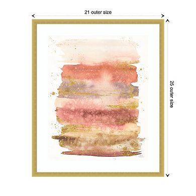Desert Blooms Abstract Ii By Laura Marshall Wood Framed Wall Art Print
