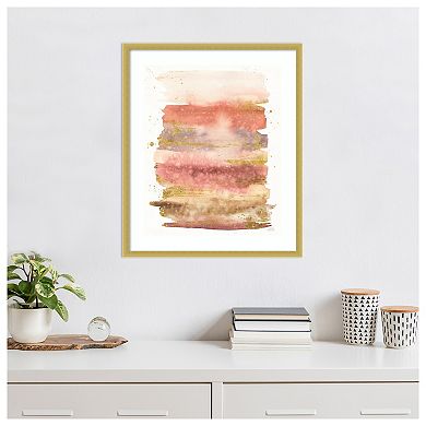 Desert Blooms Abstract Ii By Laura Marshall Wood Framed Wall Art Print
