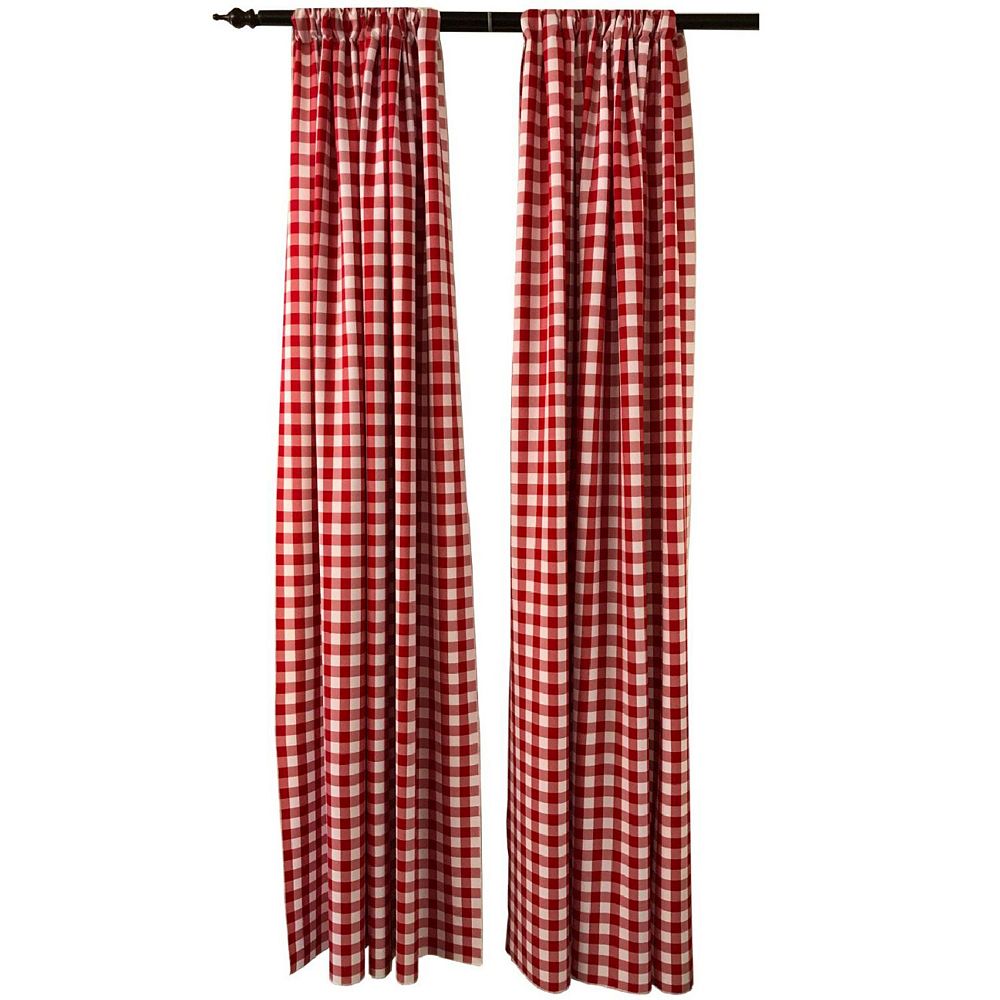 Checkered Gingham Backdrop Panels 2 Pack, Curtain Set for Wedding ...