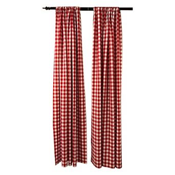 Pack 2 Polyester Gingham Checkered Backdrop, 58 By 96-inch