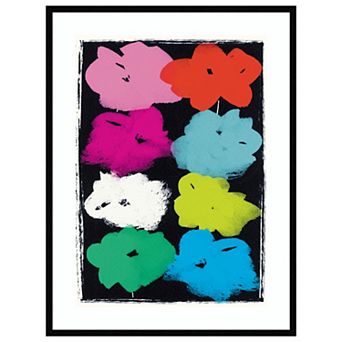 Warhol Flowers By Jenny Frean Wood Framed Wall Art Print