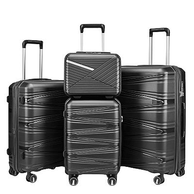 4 piece Luggage Sets Hardside Spinner Suitcase With Tsa Lock Travel Set For Men Women