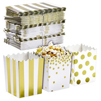 60 Pack Mini Popcorn Boxes For Party Treats, Movie Night Decorations, 3x4 In