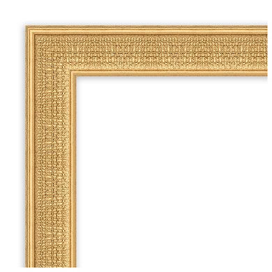 Trellis Gold Beveled Wood Framed Bathroom Wall Mirror