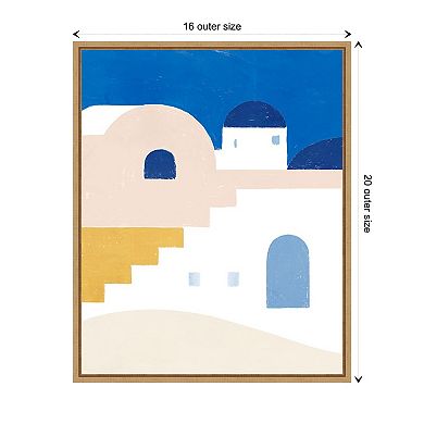 Simple Santorini I By Victoria Barnes Framed Canvas Wall Art Print